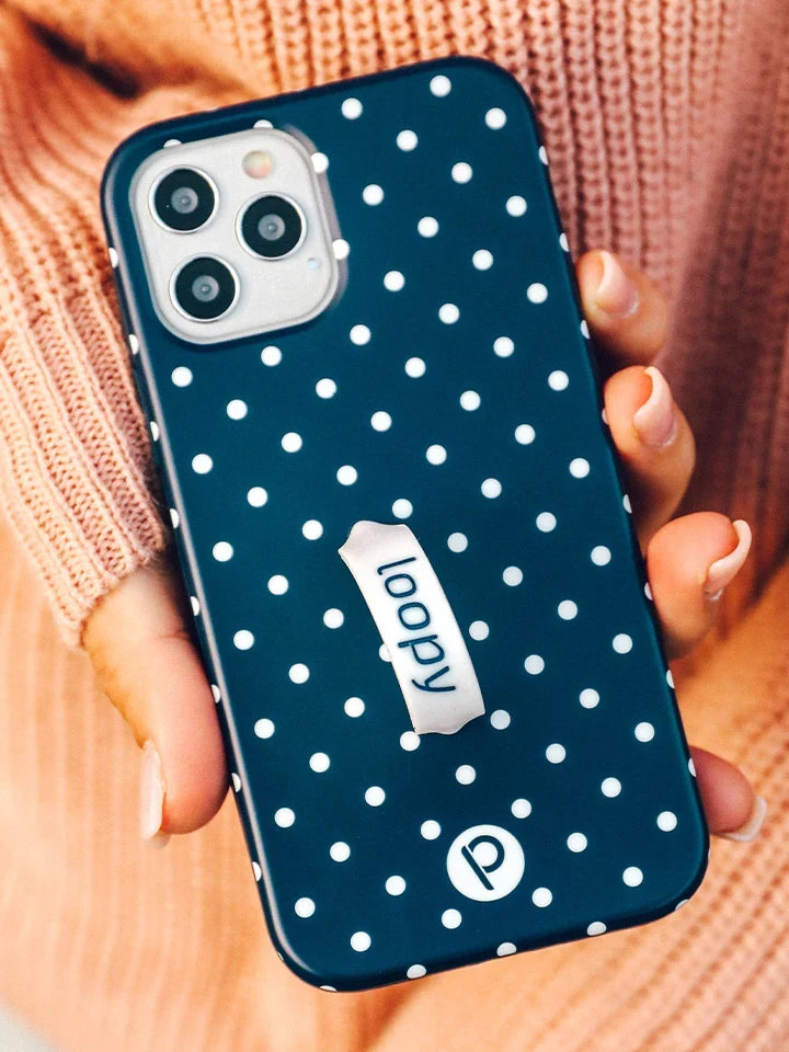 Navy Polka Dot